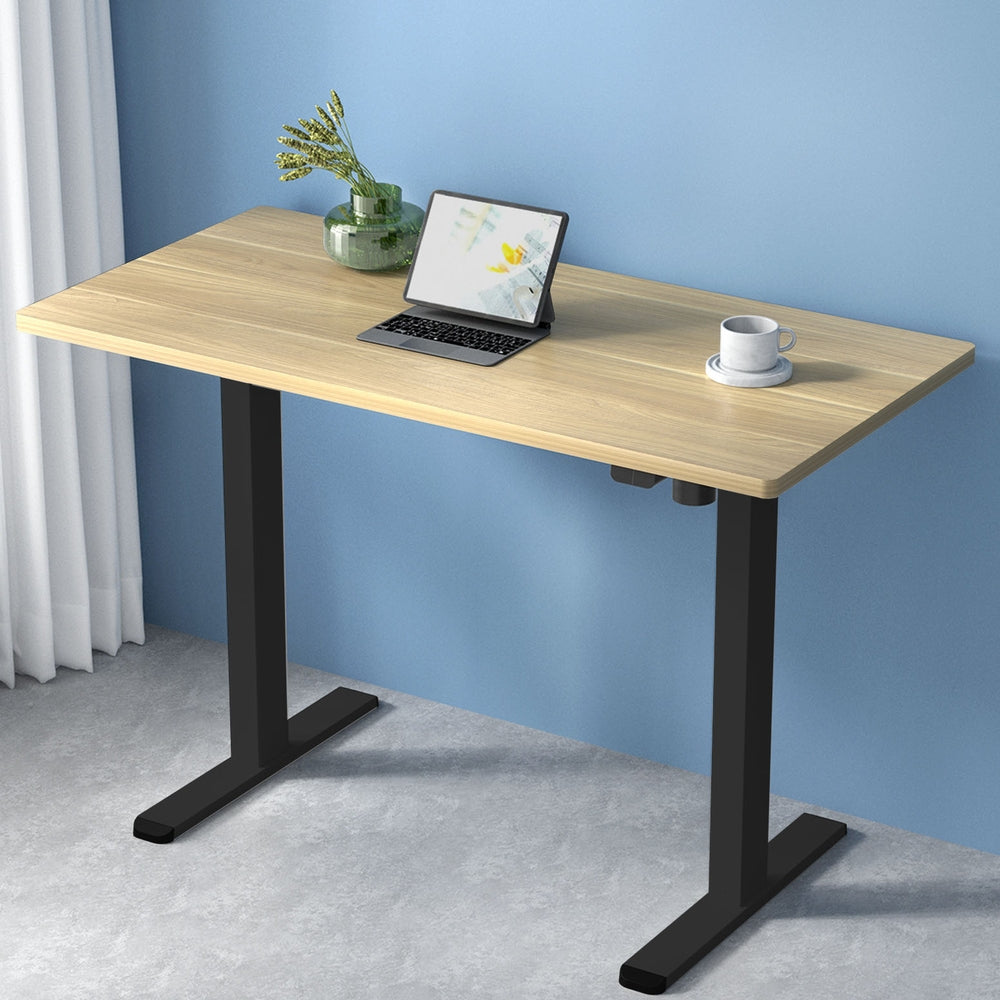 Artiss Standing Desk Motorised White Oak 140CM