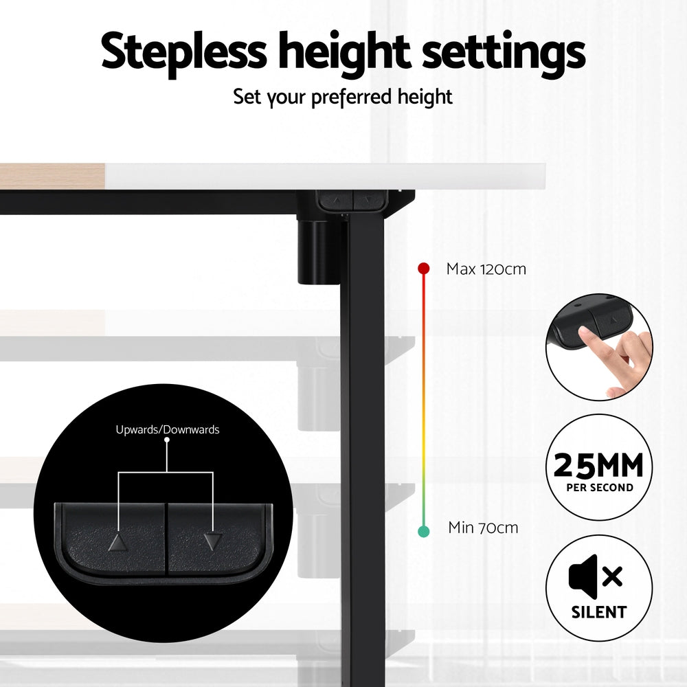 مكتب Artiss Motorised Standing Desks Sit Stand Desks 140CM