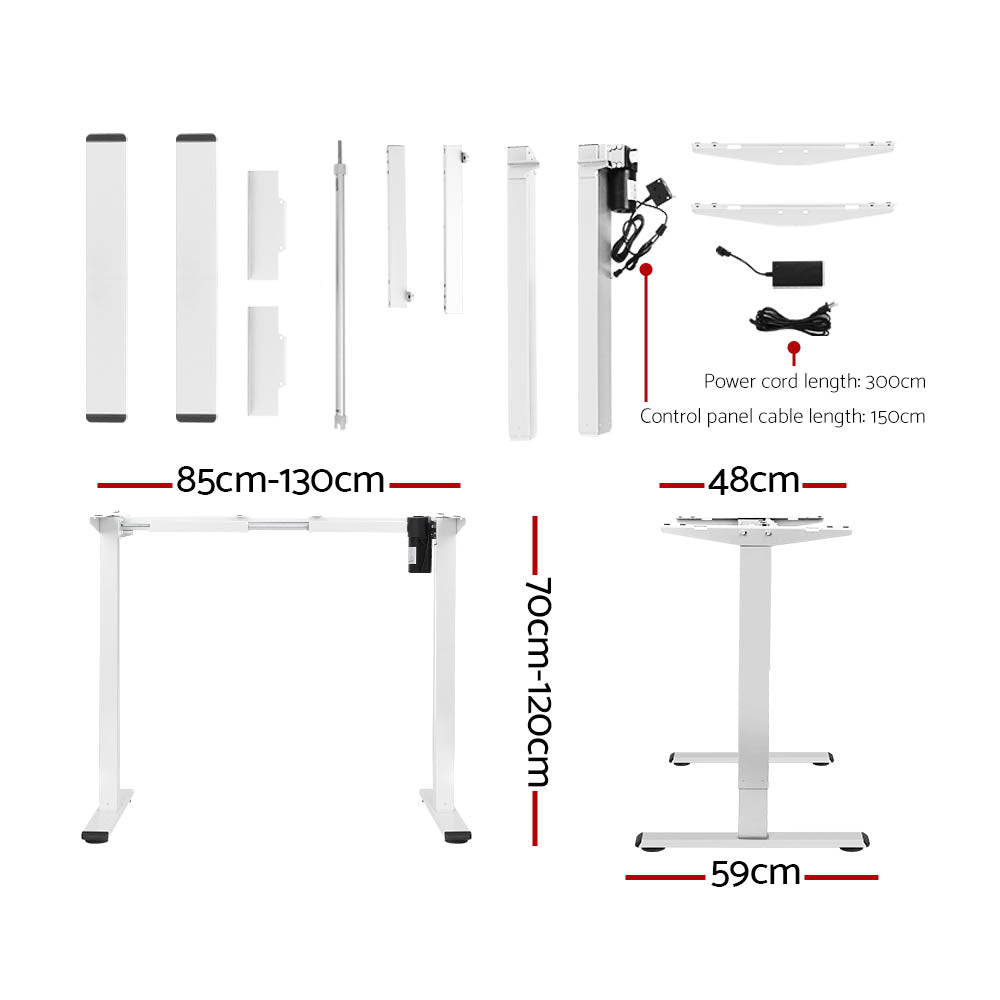 مكتب Artiss Standing Desk بمحرك يعمل على الجلوس والوقوف باللون الأسود 120 سم