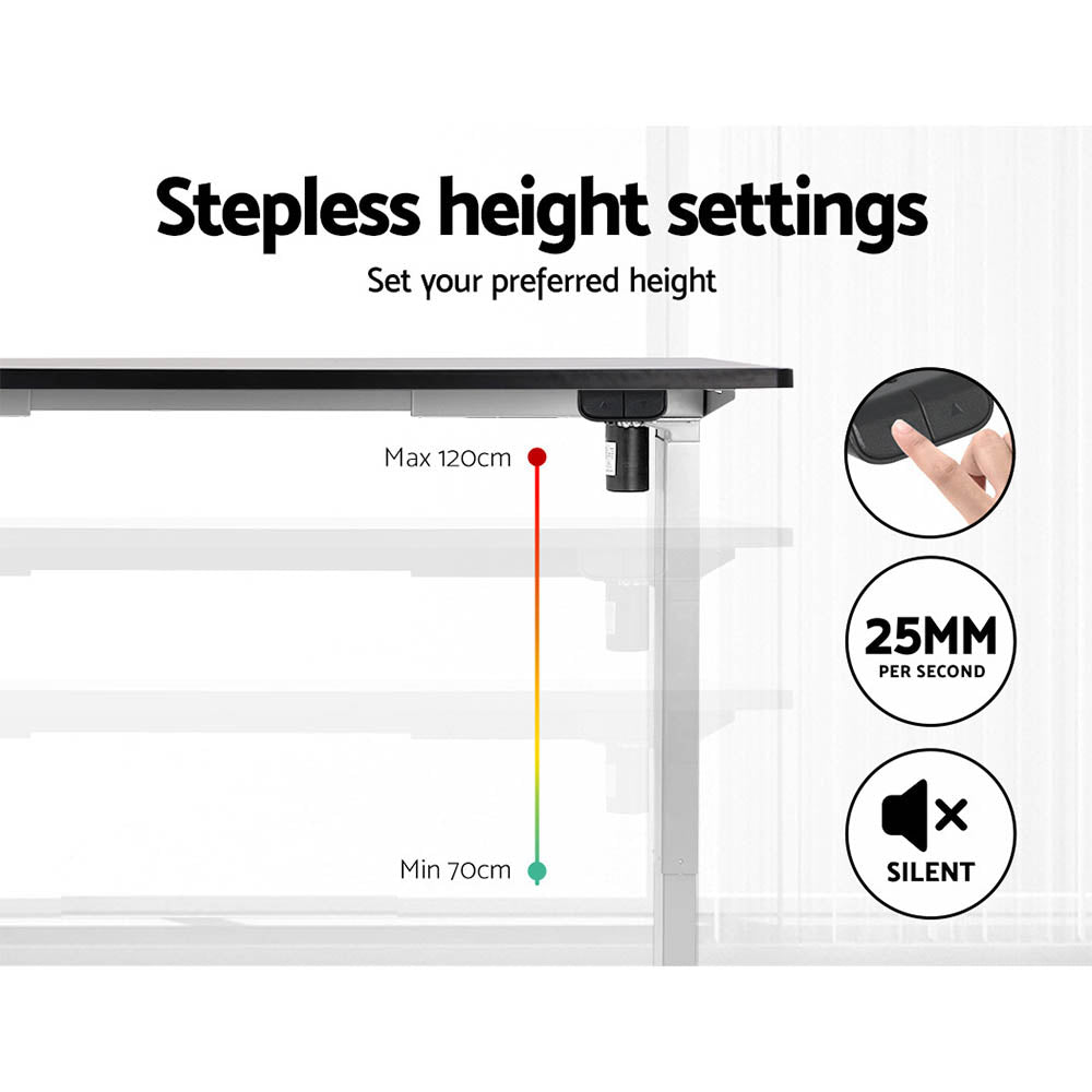 مكتب Artiss Standing Desk بمحرك يعمل على الجلوس والوقوف باللون الأسود 120 سم