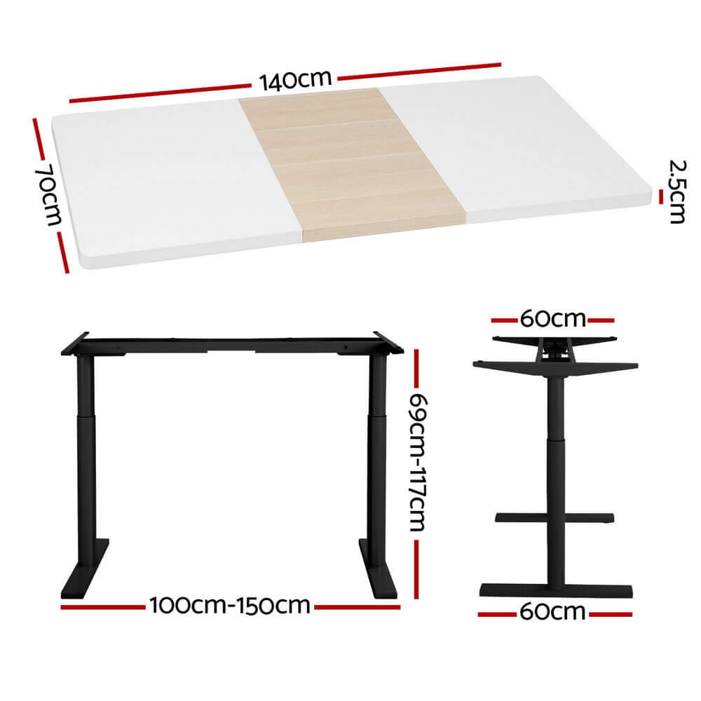 Artiss Standing Desk Motorised Electric Dual Motor 140CM