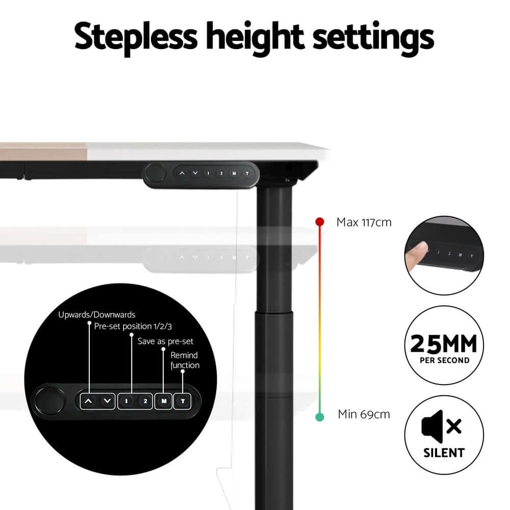 Artiss Standing Desk Motorised Electric Dual Motor 140CM