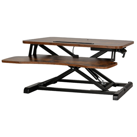 DSZ Product, feed-cond-new, feed-sl-DSZ Freight Payable, newArtiss Standing Desk Riser Height Adjustable Rustic Brown 80Cm - Premium Furniture > Office > Desks from Artiss ! Shop Online Buy Now at S & D's Value Store Family Business Best Customer ServiceDSZ Product, feed-cond-new, feed-sl-DSZ Freight Payable, new