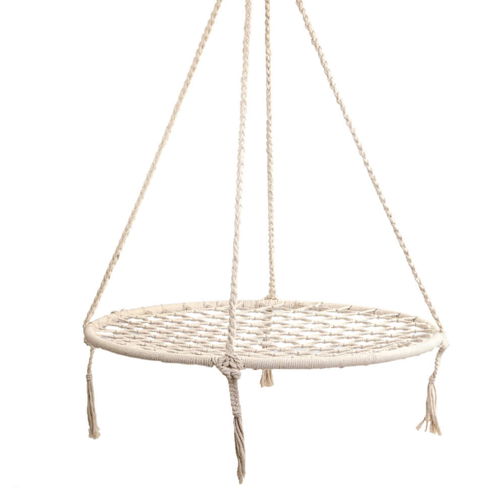 Affordable Gardeon hammock chair with tassels, perfect for kids and adults, durable for indoor or outdoor use.