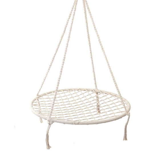 Gardeon hammock chair outdoor swing with tassels, durable and stylish for kids and adults, supports up to 120kg.