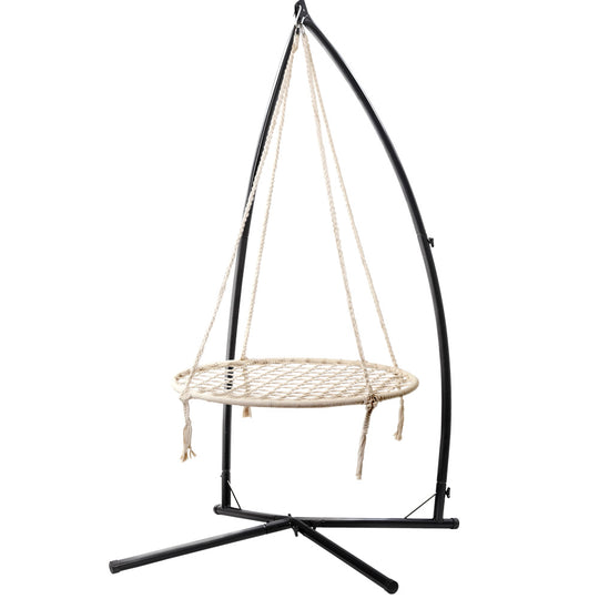 DSZ Product, feed-cond-new, feed-sl-DSZ Freight Payable, newGardeon Hammock Chair Nest Web Outdoor Swing With Steel Stand 100Cm - Premium Furniture > Outdoor > Outdoor Chairs from Gardeon ! Shop Online Buy Now at S & D's Value Store Family Business Best Customer ServiceDSZ Product, feed-cond-new, feed-sl-DSZ Freight Payable, new