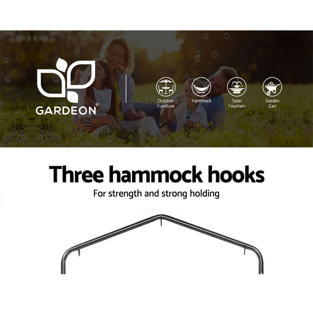 DSZ Product, feed-cond-new, feed-sl-DSZ Freight Payable, newGardeon Outdoor Hammock Chair With Stand Cotton Swing Relax Hanging 124Cm Cream - Premium Home & Garden > Hammocks > Hammocks & Accessories from Gardeon ! Shop Online Buy Now at S & D's Value Store Family Business Best Customer ServiceDSZ Product, feed-cond-new, feed-sl-DSZ Freight Payable, new