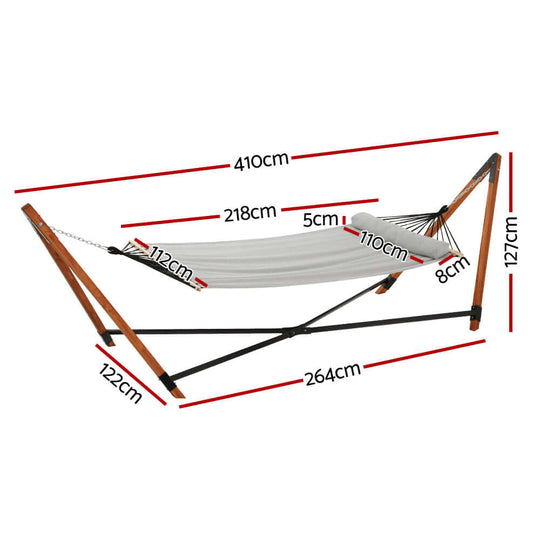 DSZ Product, feed-cond-new, feed-sl-DSZ Freight Payable, newGardeon Hammock Bed Outdoor Camping Timber Hammock With Stand Grey - Premium Home & Garden > Hammocks > Hammocks & Accessories from Gardeon ! Shop Online Buy Now at S & D's Value Store Family Business Best Customer ServiceDSZ Product, feed-cond-new, feed-sl-DSZ Freight Payable, new