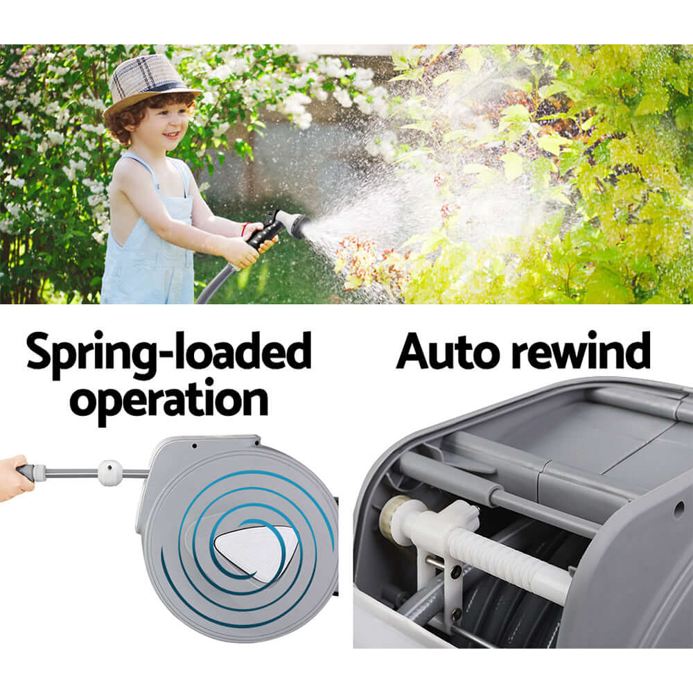 _label_, DSZ Product, feed-cond-new, feed-sl-free shipping, free-shippingWater Hose Reel 20M Retractable Auto Rewind Spray Gun Garden - Premium Home & Garden > Garden Tools > Garden Hoses from Unbranded ! Shop Online Buy Now at S & D's Value Store Family Business Best Customer Service_label_, DSZ Product, feed-cond-new, feed-sl-free shipping, free-shipping