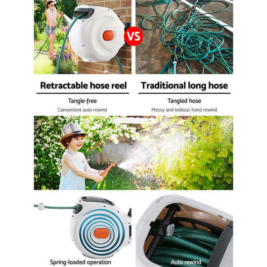 _label_, DSZ Product, feed-cond-new, feed-sl-free shipping, free-shippingGreenfingers Water Hose Reel 20M Retractable Garden Brass Spray Gun Auto Rewind - Premium Home & Garden > Garden Tools > Garden Hoses from Greenfingers ! Shop Online Buy Now at S & D's Value Store Family Business Best Customer Service_label_, DSZ Product, feed-cond-new, feed-sl-free shipping, free-shipping