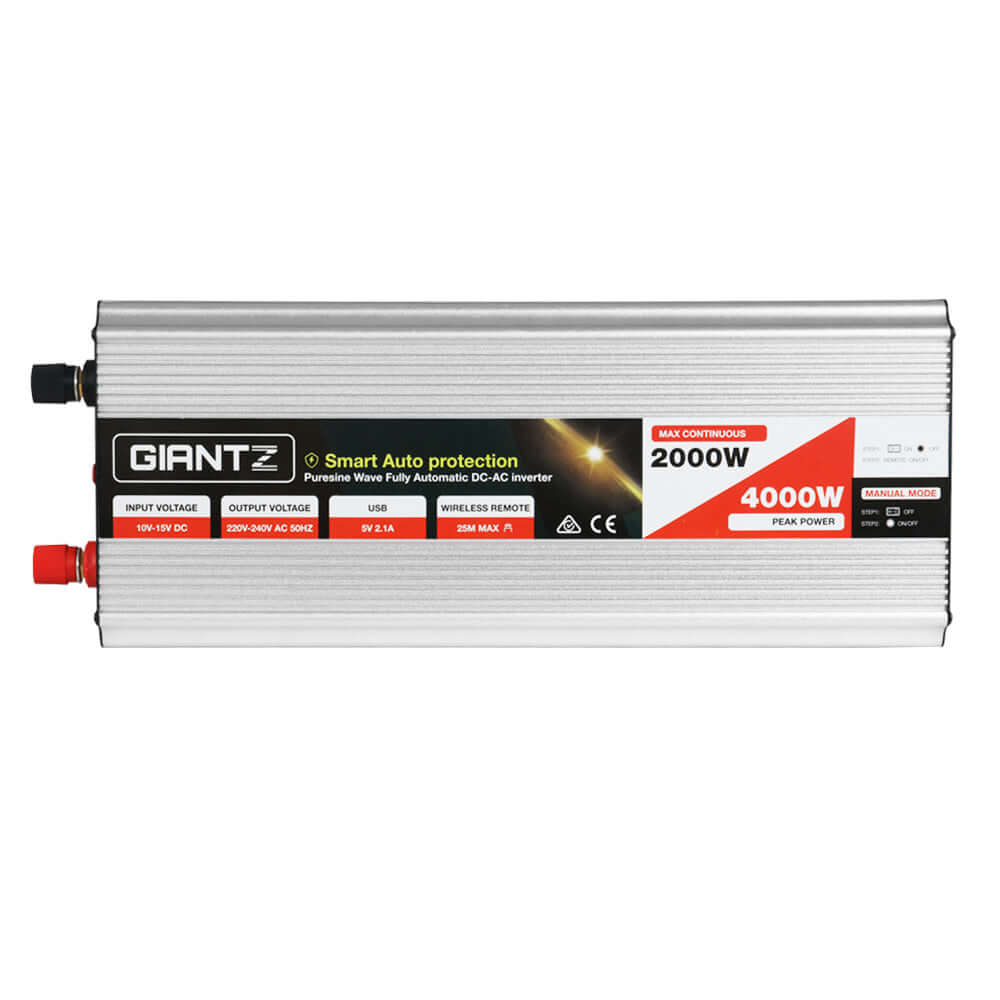 _label_, DSZ Product, feed-cond-new, feed-sl-free shipping, free-shipping, newGiantz Power Inverter 2000W Or 4000W Pure Sine Wave 12V - 240V Camping Boat Caravan - Premium Outdoor Recreation > Camping > Batteries & Generators from Giantz ! Shop Online Buy Now at S & D's Value Store Family Business Best Customer Service_label_, DSZ Product, feed-cond-new, feed-sl-free shipping, free-shipping, new