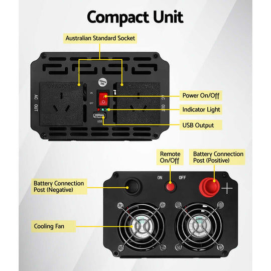 _label_, DSZ Product, feed-cond-new, feed-sl-free shipping, free-shipping, newGiantz Power Inverter 2000W Or 4000W Pure Sine Wave 12V - 240V Camping Boat Caravan - Premium Outdoor Recreation > Camping > Batteries & Generators from Giantz ! Shop Online Buy Now at S & D's Value Store Family Business Best Customer Service_label_, DSZ Product, feed-cond-new, feed-sl-free shipping, free-shipping, new