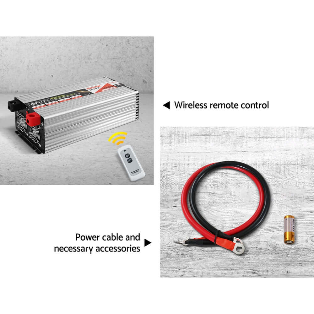 _label_, DSZ Product, feed-cond-new, feed-sl-free shipping, free-shipping, newGiantz Power Inverter 12V To 240V 2500W/5000W Pure Sine Wave Camping Car Boat - Premium Outdoor Recreation > Camping > Batteries & Generators from Giantz ! Shop Online Buy Now at S & D's Value Store Family Business Best Customer Service_label_, DSZ Product, feed-cond-new, feed-sl-free shipping, free-shipping, new