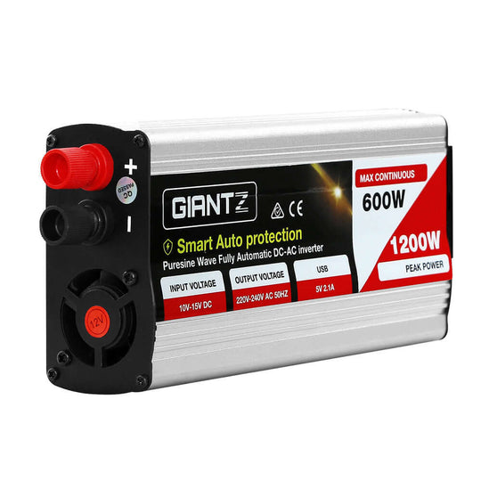 _label_, DSZ Product, feed-cond-new, feed-sl-free shipping, free-shipping, newGiantz Power Inverter 600W/1200W 12V To 240V Pure Sine Wave Camping Car Boat - Premium Outdoor Recreation > Camping > Batteries & Generators from Giantz ! Shop Online Buy Now at S & D's Value Store Family Business Best Customer Service_label_, DSZ Product, feed-cond-new, feed-sl-free shipping, free-shipping, new