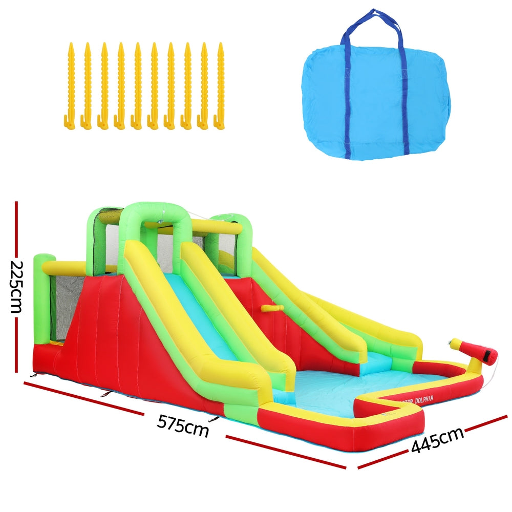 DSZ Product, feed-cond-new, feed-sl-DSZ Freight Payable, newDoctor Dolphin Kids Inflatable Pool Water Slide Park Jumping Castle 575 X 445Cm - Premium Baby & Kids > Baby & Kid's Toys > Outdoor Play Equipment from Doctor Dolphin ! Shop Online Buy Now at S & D's Value Store Family Business Best Customer ServiceDSZ Product, feed-cond-new, feed-sl-DSZ Freight Payable, new