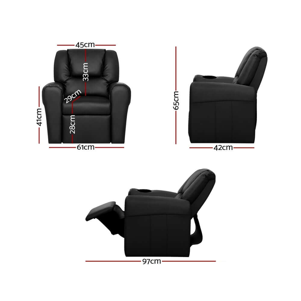 DSZ Product, feed-cond-new, feed-sl-DSZ Freight Payable, newKeezi Kids Recliner Chair Pu Leather Sofa Lounge Couch Children Armchair Black - Premium Baby & Kids > Kid's Furniture > Kid's Tables, Chairs & Seats from Keezi ! Shop Online Buy Now at S & D's Value Store Family Business Best Customer ServiceDSZ Product, feed-cond-new, feed-sl-DSZ Freight Payable, new