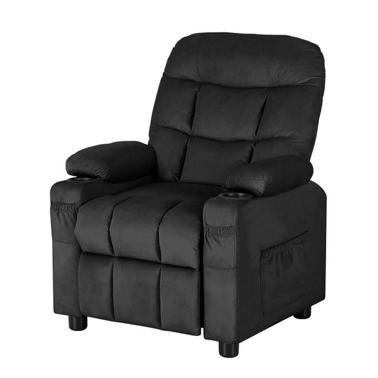 DSZ Product, feed-cond-new, feed-sl-DSZ Freight Payable, newKeezi Kids Recliner Chair Black Velvet Sofa Lounge Couch Children Charis Armchair - Premium Baby & Kids > Kid's Furniture > Kid's Tables, Chairs & Seats from Keezi ! Shop Online Buy Now at S & D's Value Store Family Business Best Customer ServiceDSZ Product, feed-cond-new, feed-sl-DSZ Freight Payable, new