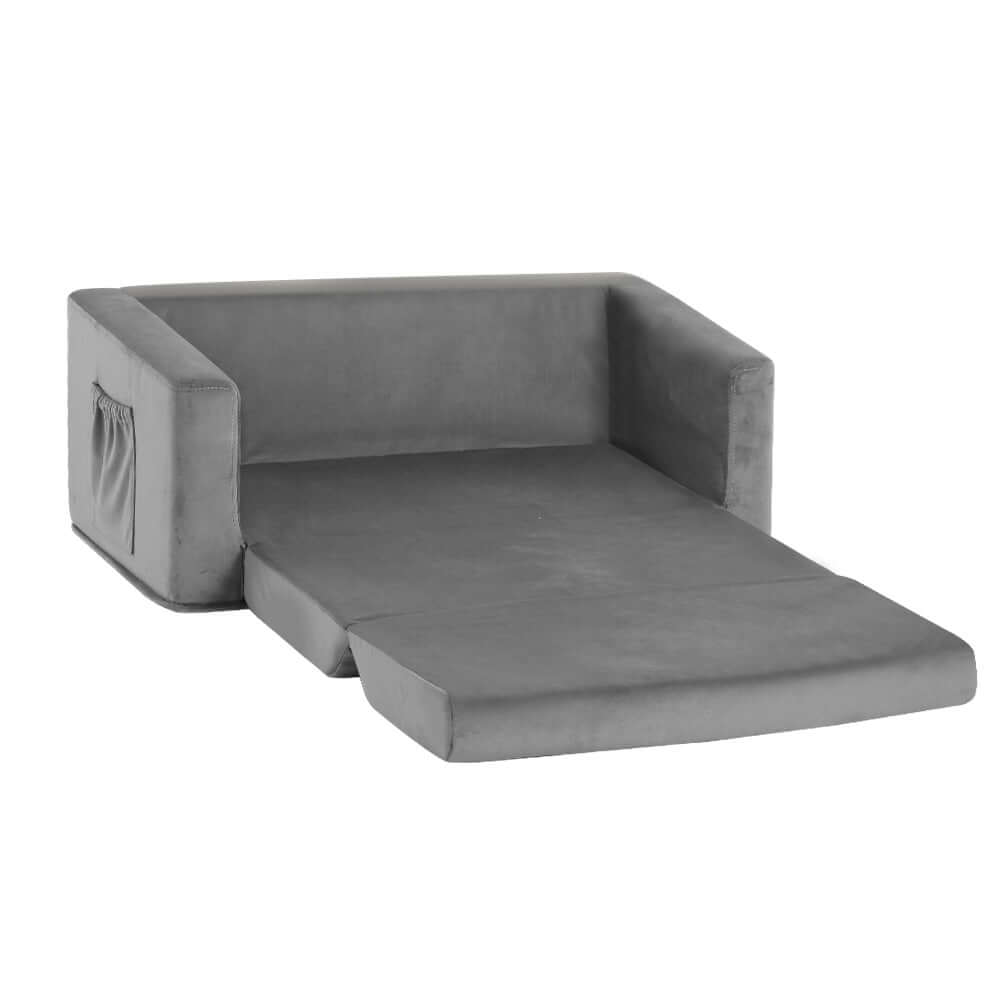 DSZ Product, feed-cond-new, feed-sl-DSZ Freight Payable, newKeezi Kids Sofa 2 Seater Children Flip Open Couch Velvet Armchair Grey - Premium Baby & Kids > Baby & Kid's Toys > Pretend Play from Keezi ! Shop Online Buy Now at S & D's Value Store Family Business Best Customer ServiceDSZ Product, feed-cond-new, feed-sl-DSZ Freight Payable, new