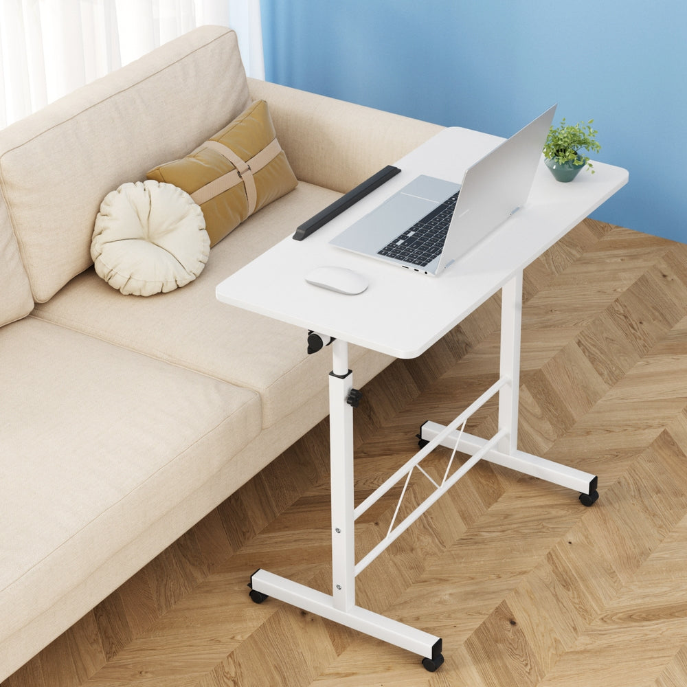 Artiss Laptop Desk Table Adjustable 80Cm White