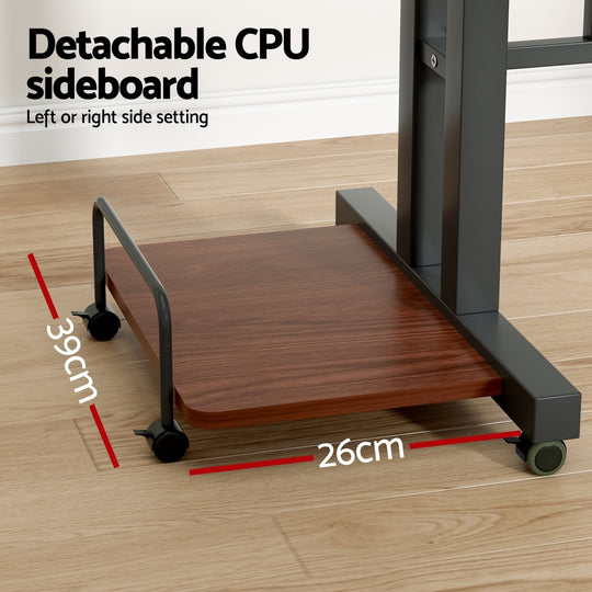 Artiss Laptop Desk Table Adjustable Dark Wood 80Cm