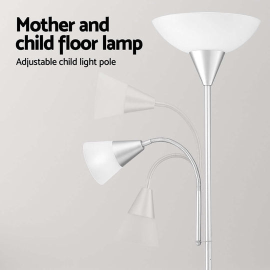 _label_, DSZ Product, feed-cond-new, feed-sl-free shipping, free-shippingArtiss Floor Lamp Mother And Child Modern Home Living Room Office Reading Silver - Premium Home & Garden > Lighting > Floor Lamps from Artiss ! Shop Online Buy Now at S & D's Value Store Family Business Best Customer Service_label_, DSZ Product, feed-cond-new, feed-sl-free shipping, free-shipping