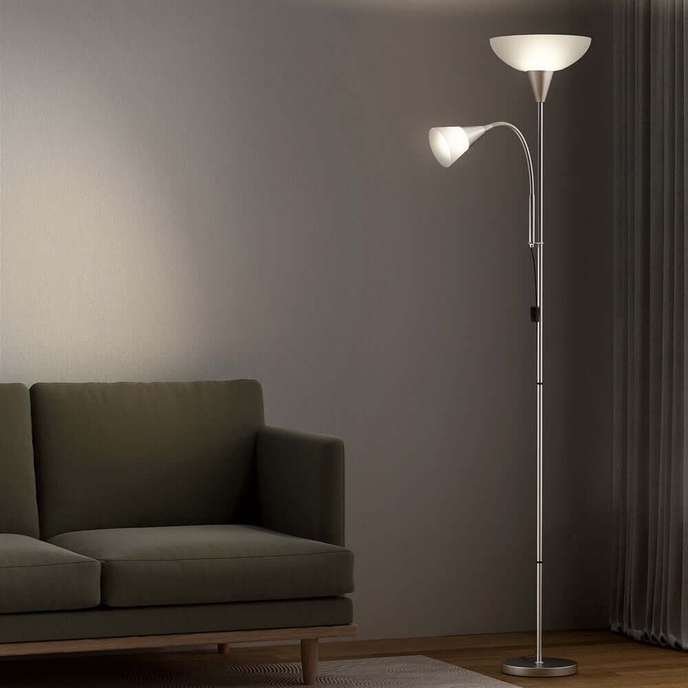 _label_, DSZ Product, feed-cond-new, feed-sl-free shipping, free-shippingArtiss Floor Lamp Mother And Child Modern Home Living Room Office Reading Silver - Premium Home & Garden > Lighting > Floor Lamps from Artiss ! Shop Online Buy Now at S & D's Value Store Family Business Best Customer Service_label_, DSZ Product, feed-cond-new, feed-sl-free shipping, free-shipping