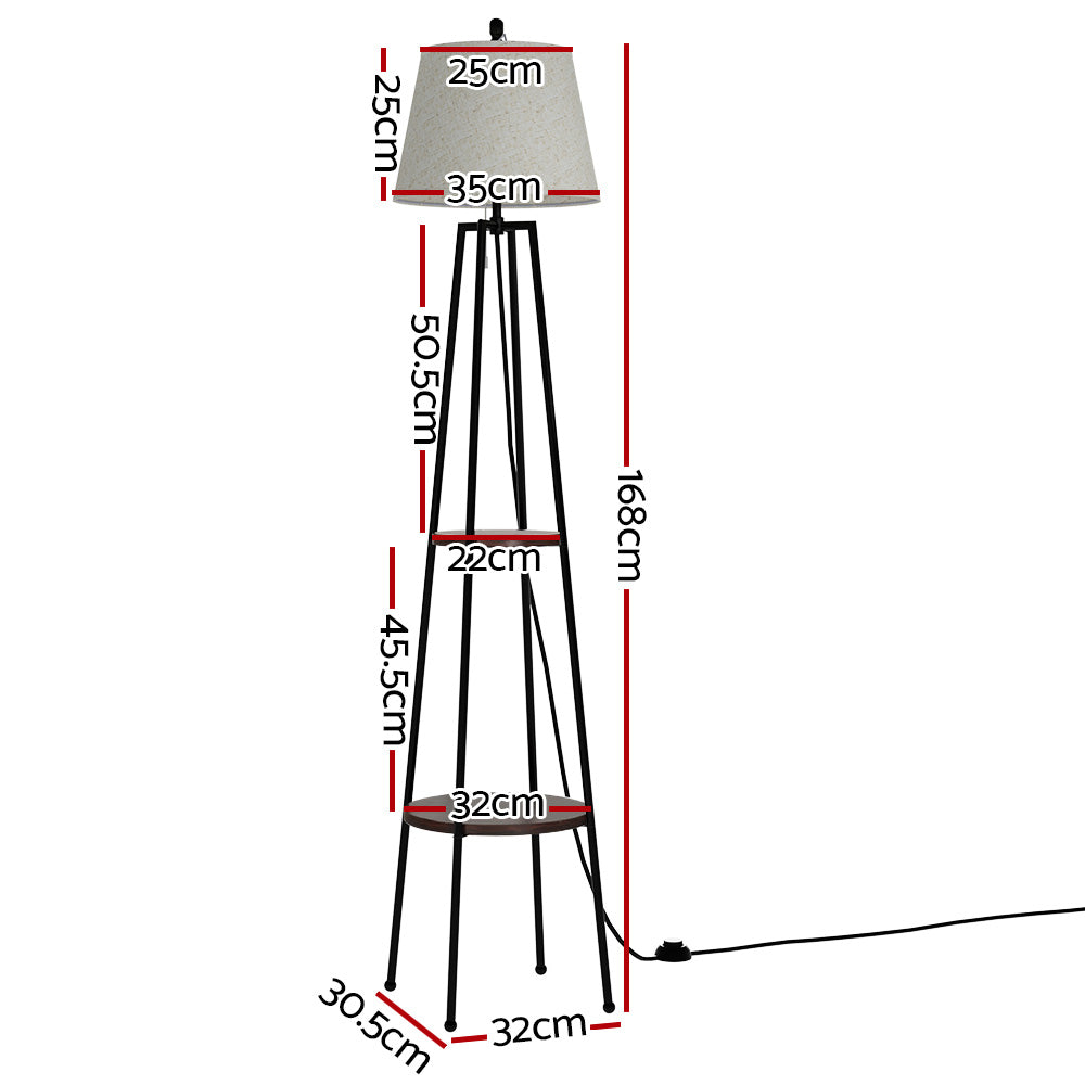 Artiss 落地燈 2 層架儲物 LED 燈架家用客廳直立式