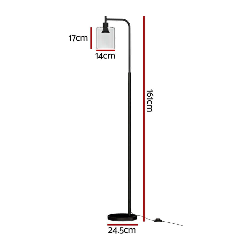 _label_, DSZ Product, feed-cond-new, feed-sl-free shipping, free-shippingArtiss Floor Lamp Light Stand Modern Home Living Room Office Reading Glass Shade Black - Premium Home & Garden > Lighting > Floor Lamps from Artiss ! Shop Online Buy Now at S & D's Value Store Family Business Best Customer Service_label_, DSZ Product, feed-cond-new, feed-sl-free shipping, free-shipping