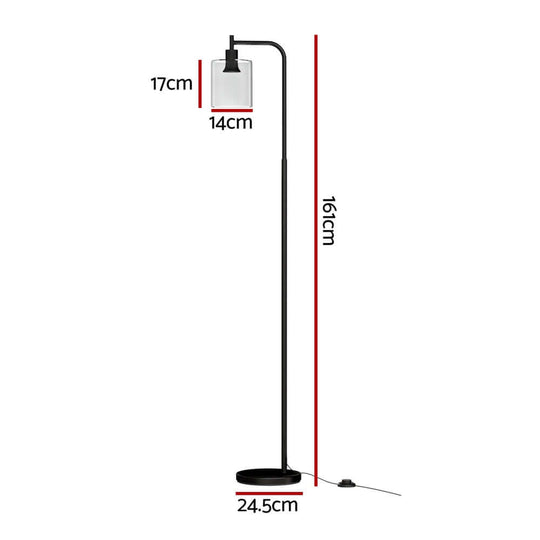 _label_, DSZ Product, feed-cond-new, feed-sl-free shipping, free-shippingArtiss Floor Lamp Light Stand Modern Home Living Room Office Reading Glass Shade Black - Premium Home & Garden > Lighting > Floor Lamps from Artiss ! Shop Online Buy Now at S & D's Value Store Family Business Best Customer Service_label_, DSZ Product, feed-cond-new, feed-sl-free shipping, free-shipping