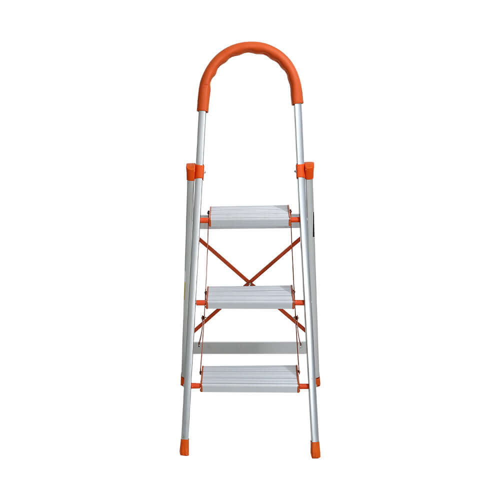 Giantz 3 Step Ladder, lightweight aluminum, non-slip platform, ideal for DIY, affordable quality solution.