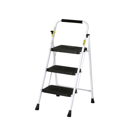 Giantz 3 step ladder, lightweight steel, multi-purpose, affordable and safe for DIY projects.