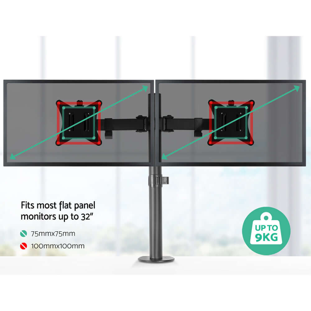 حامل شاشة Artiss Monitor Arm مزدوج للتثبيت على المكتب