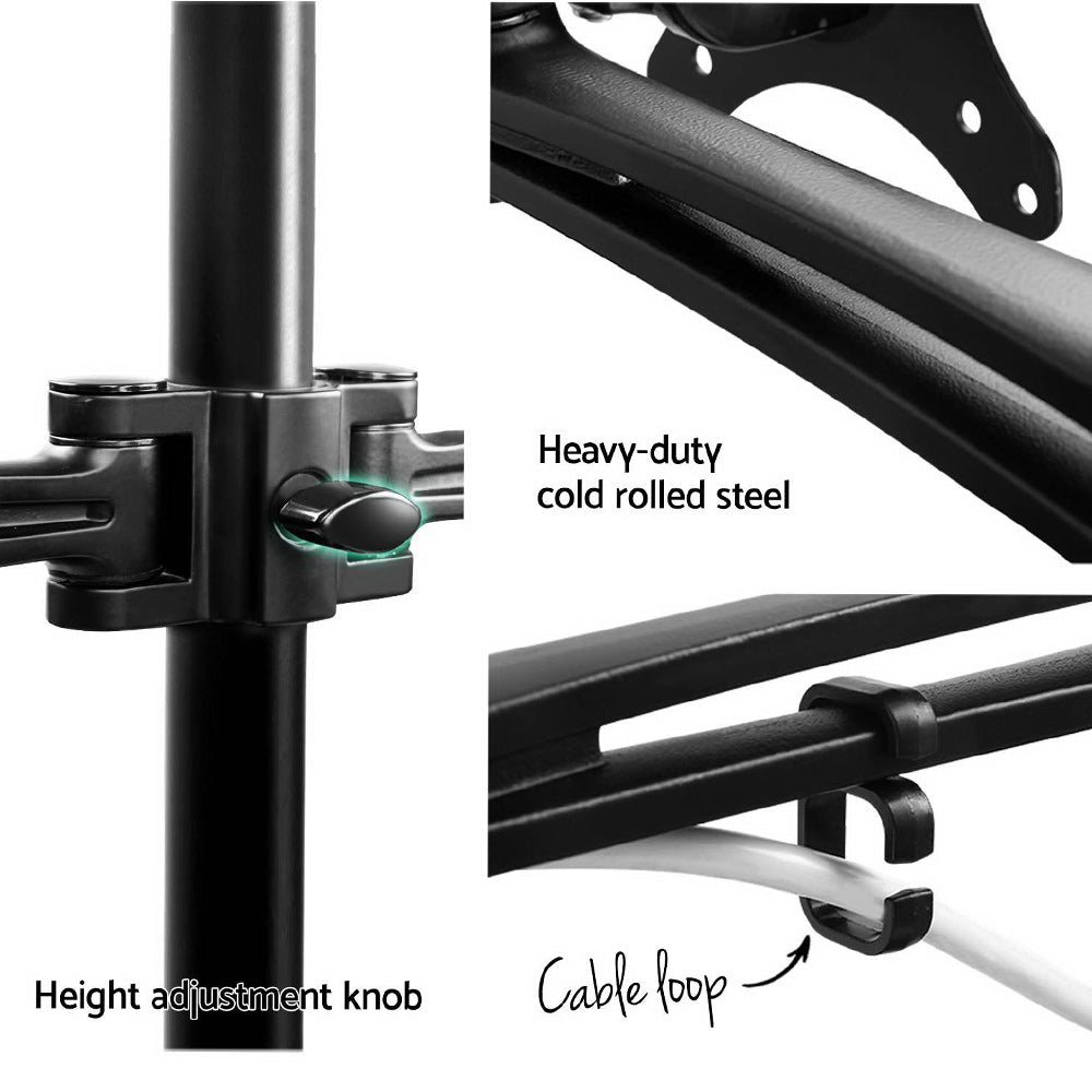 Artiss Monitor Arm Dual Desk Mount Screen Holder Bracket