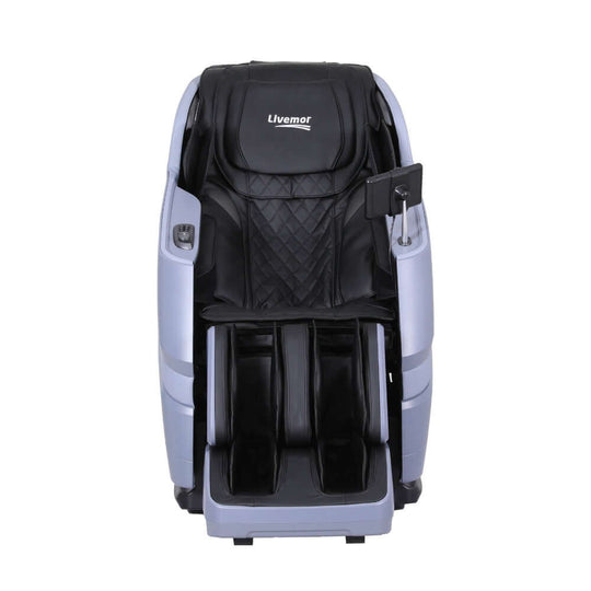 Livemor 4D Massage Chair Electric Recliner in sleek black, offering affordable luxury and quality home massage comfort.