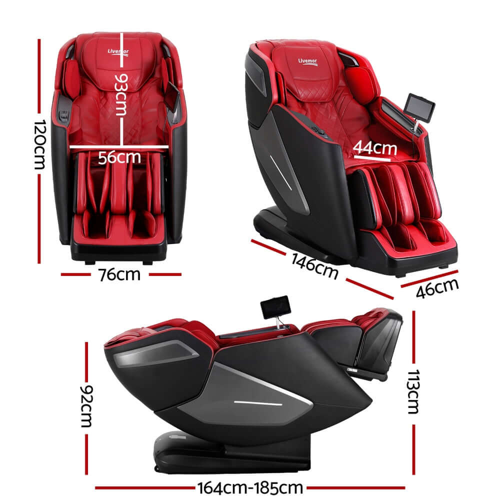 DSZ Product, feed-cond-new, feed-sl-DSZ Freight Payable, newLivemor 4D Massage Chair Electric Recliner Home Massager Red - Premium Furniture > Bar Stools & Chairs > Massage Chairs from Livemor ! Shop Online Buy Now at S & D's Value Store Family Business Best Customer ServiceDSZ Product, feed-cond-new, feed-sl-DSZ Freight Payable, new