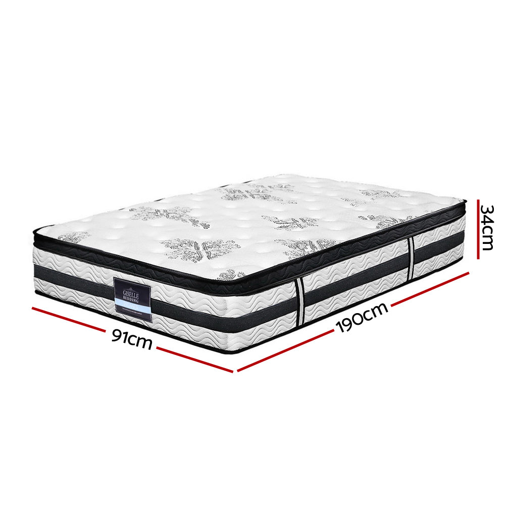 DSZ Product, feed-cond-new, feed-sl-DSZ Freight Payable, newGiselle Bedding 34Cm Mattress Euro Top Pocket Spring Single - Premium Furniture > Bedroom > Beds & Bed Frames from Giselle Bedding ! Shop Online Buy Now at S & D's Value Store Family Business Best Customer ServiceDSZ Product, feed-cond-new, feed-sl-DSZ Freight Payable, new