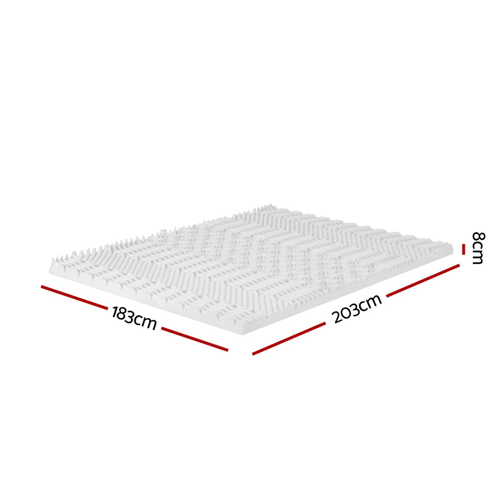 DSZ Product, feed-cond-new, feed-sl-DSZ Freight Payable, newGiselle Bedding Memory Foam Mattress Topper 7 - Zone Airflow Pad 8Cm King White - Premium Furniture > Mattresses > Mattress Toppers from Giselle Bedding ! Shop Online Buy Now at S & D's Value Store Family Business Best Customer ServiceDSZ Product, feed-cond-new, feed-sl-DSZ Freight Payable, new