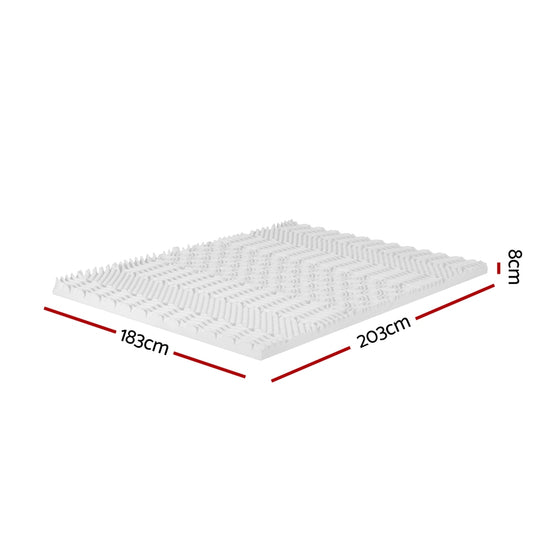 DSZ Product, feed-cond-new, feed-sl-DSZ Freight Payable, newGiselle Bedding Memory Foam Mattress Topper 7 - Zone Airflow Pad 8Cm King White - Premium Furniture > Mattresses > Mattress Toppers from Giselle Bedding ! Shop Online Buy Now at S & D's Value Store Family Business Best Customer ServiceDSZ Product, feed-cond-new, feed-sl-DSZ Freight Payable, new