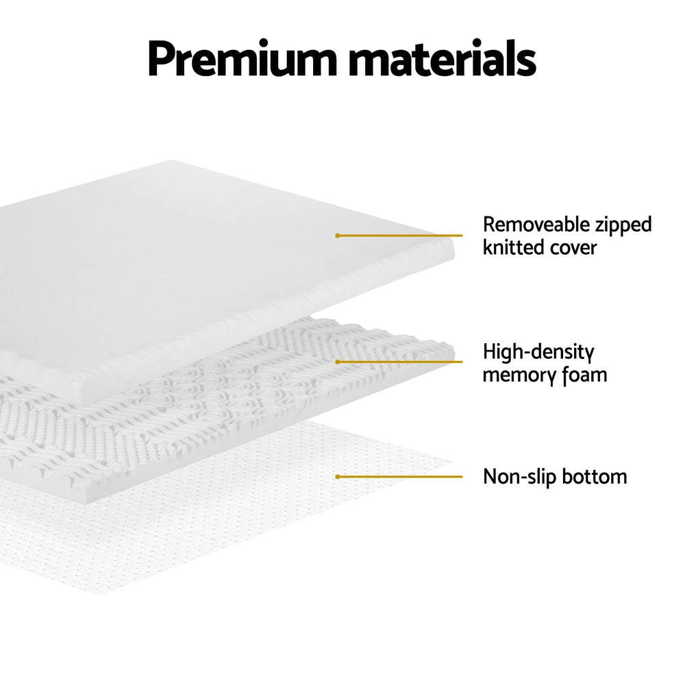 DSZ Product, feed-cond-new, feed-sl-DSZ Freight Payable, newGiselle Bedding Memory Foam Mattress Topper 7 - Zone Airflow Pad 8Cm King White - Premium Furniture > Mattresses > Mattress Toppers from Giselle Bedding ! Shop Online Buy Now at S & D's Value Store Family Business Best Customer ServiceDSZ Product, feed-cond-new, feed-sl-DSZ Freight Payable, new