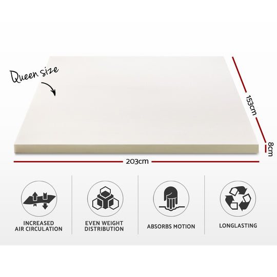 DSZ Product, feed-cond-new, feed-sl-DSZ Freight Payable, newGiselle Bedding Memory Foam Mattress Topper 8Cm Queen - Premium Furniture > Mattresses > Mattress Toppers from Giselle Bedding ! Shop Online Buy Now at S & D's Value Store Family Business Best Customer ServiceDSZ Product, feed-cond-new, feed-sl-DSZ Freight Payable, new