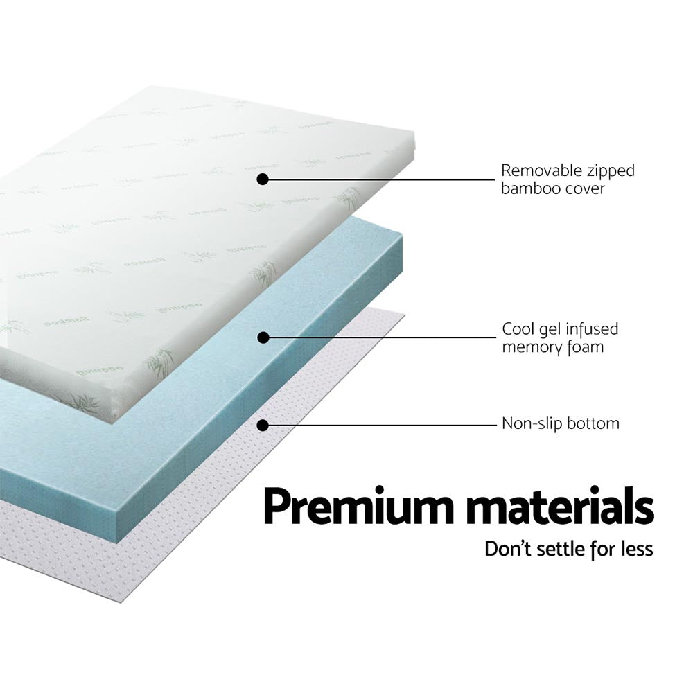 DSZ Product, feed-cond-new, feed-sl-DSZ Freight Payable, newGiselle Bedding Memory Foam Mattress Topper Cool Gel 10Cm Queen - Premium Furniture > Mattresses > Mattress Toppers from Giselle Bedding ! Shop Online Buy Now at S & D's Value Store Family Business Best Customer ServiceDSZ Product, feed-cond-new, feed-sl-DSZ Freight Payable, new