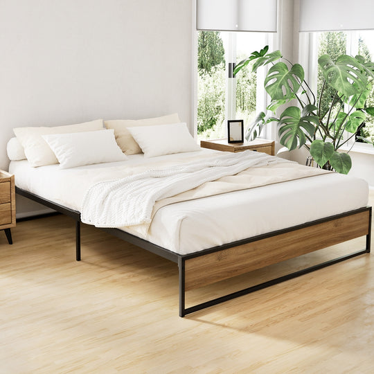 Artiss Bed Frame Metal Frame Bed Base Oslo - Queen