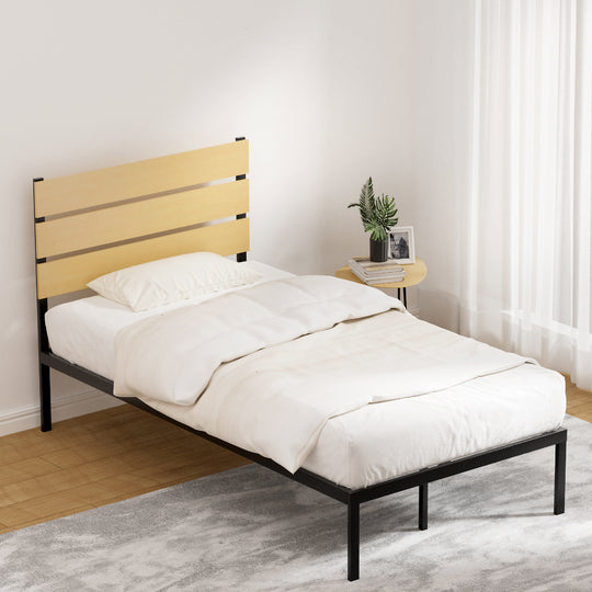 Artiss Bed Frame King Single Size Metal Base Mattress Platform Foundation Paula