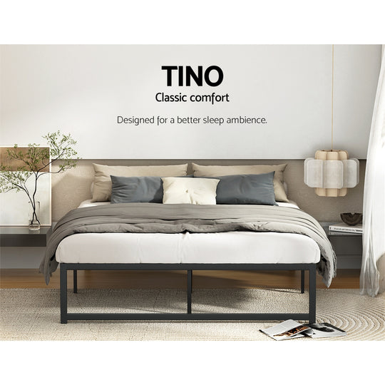 Artiss Bed Frame Double Size Metal Frame Tino