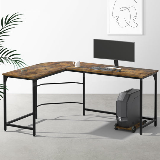 DSZ Product, feed-cond-new, feed-sl-DSZ Freight Payable, newArtiss Computer Desk L - Shape Cpu Stand Brown 147Cm - Premium Furniture > Office > Desks from Artiss ! Shop Online Buy Now at S & D's Value Store Family Business Best Customer ServiceDSZ Product, feed-cond-new, feed-sl-DSZ Freight Payable, new