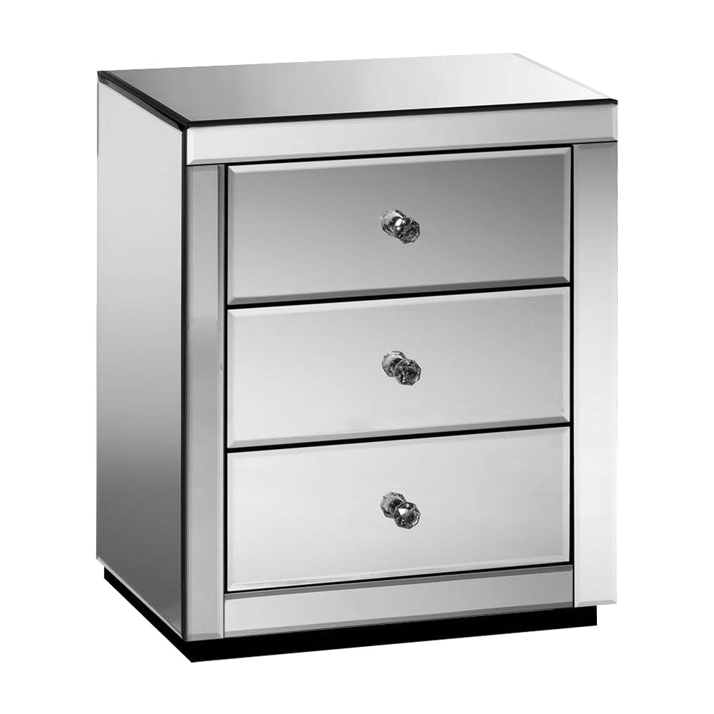 DSZ Product, feed-cond-new, feed-sl-DSZ Freight Payable, newArtiss Bedside Table 3 Drawers Mirrored - Presia Grey - Premium Furniture > Bedroom > Bedside Tables from Artiss ! Shop Online Buy Now at S & D's Value Store Family Business Best Customer ServiceDSZ Product, feed-cond-new, feed-sl-DSZ Freight Payable, new