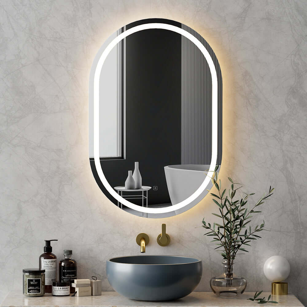 _label_, DSZ Product, feed-cond-new, feed-sl-free shipping, free-shipping, newEmbellir Led Wall Mirror With Light 50 X 75Cm Bathroom Decor Oval Mirrors Vanity - Premium Home & Garden > Decor > Mirrors from Embellir ! Shop Online Buy Now at S & D's Value Store Family Business Best Customer Service_label_, DSZ Product, feed-cond-new, feed-sl-free shipping, free-shipping, new