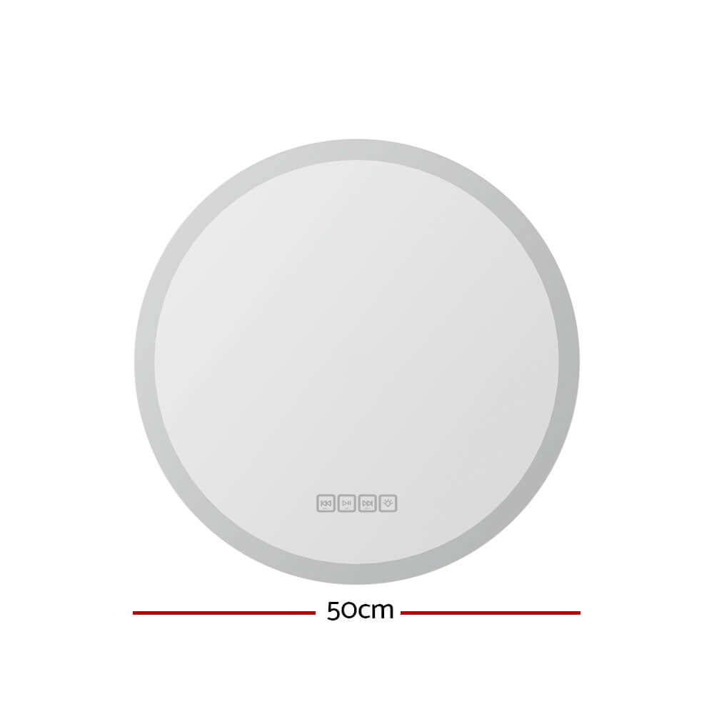 _label_, DSZ Product, feed-cond-new, feed-sl-free shipping, free-shipping, newEmbellir Bluetooth Led Wall Mirror With Light 50Cm Bathroom Decor Round Mirrors - Premium Home & Garden > Decor > Mirrors from Embellir ! Shop Online Buy Now at S & D's Value Store Family Business Best Customer Service_label_, DSZ Product, feed-cond-new, feed-sl-free shipping, free-shipping, new