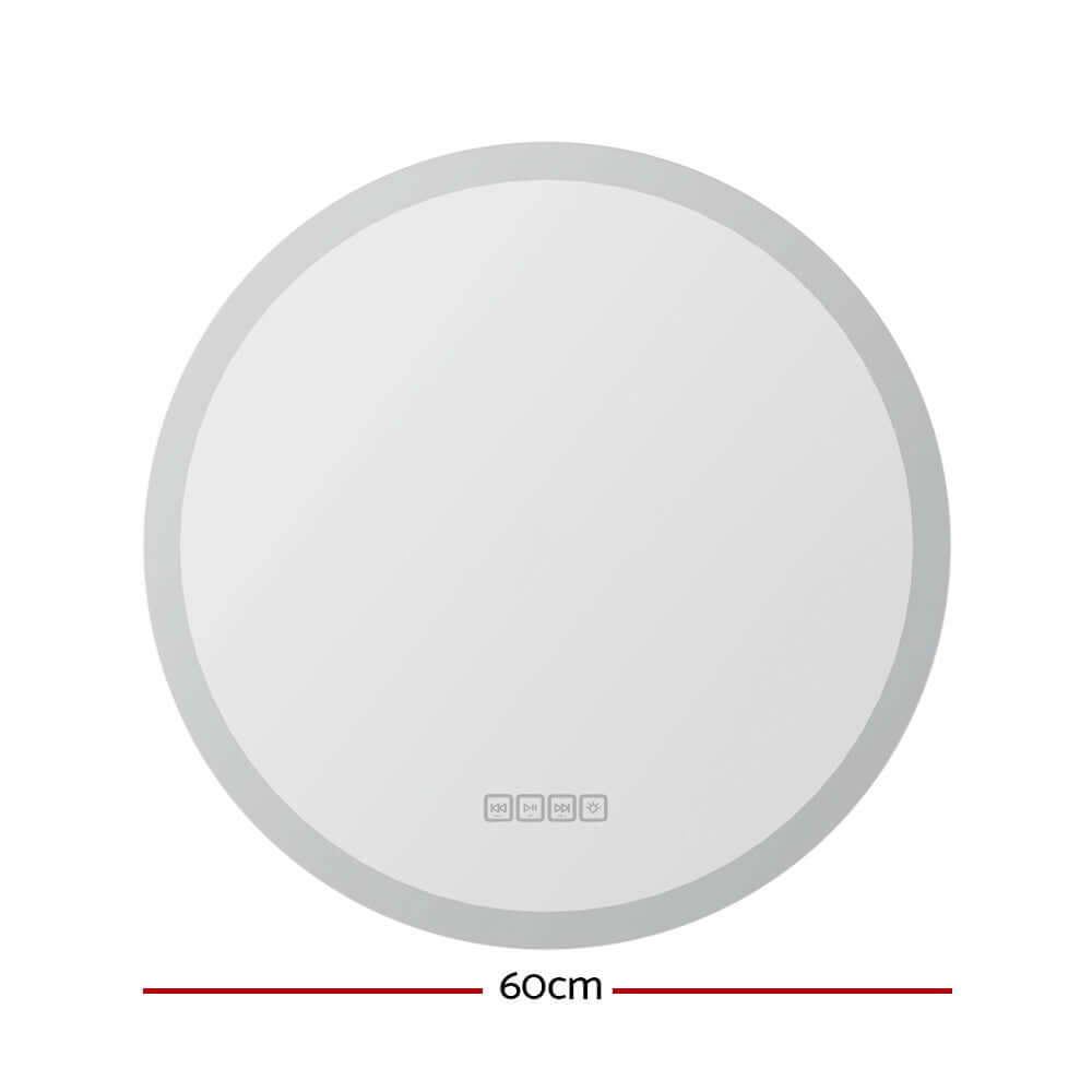 _label_, DSZ Product, feed-cond-new, feed-sl-free shipping, free-shipping, newEmbellir Bluetooth Led Wall Mirror With Light 60Cm Bathroom Decor Round Mirrors - Premium Home & Garden > Decor > Mirrors from Embellir ! Shop Online Buy Now at S & D's Value Store Family Business Best Customer Service_label_, DSZ Product, feed-cond-new, feed-sl-free shipping, free-shipping, new