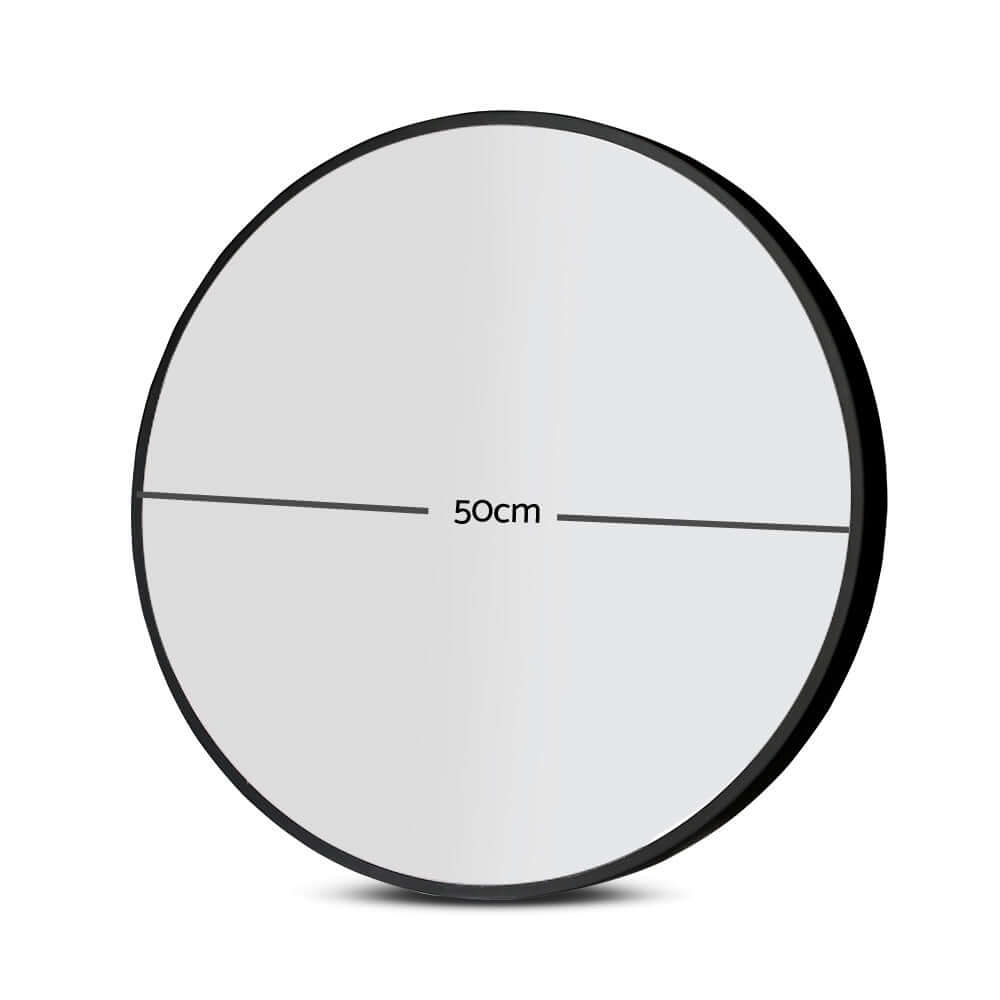 _label_, DSZ Product, feed-cond-new, feed-sl-free shipping, free-shipping, newEmbellir Wall Mirror Makeup 50Cm Home Decor Framed Mirrors Bathroom Round Black - Premium Health & Beauty > Makeup > Makeup Mirrors from Embellir ! Shop Online Buy Now at S & D's Value Store Family Business Best Customer Service_label_, DSZ Product, feed-cond-new, feed-sl-free shipping, free-shipping, new